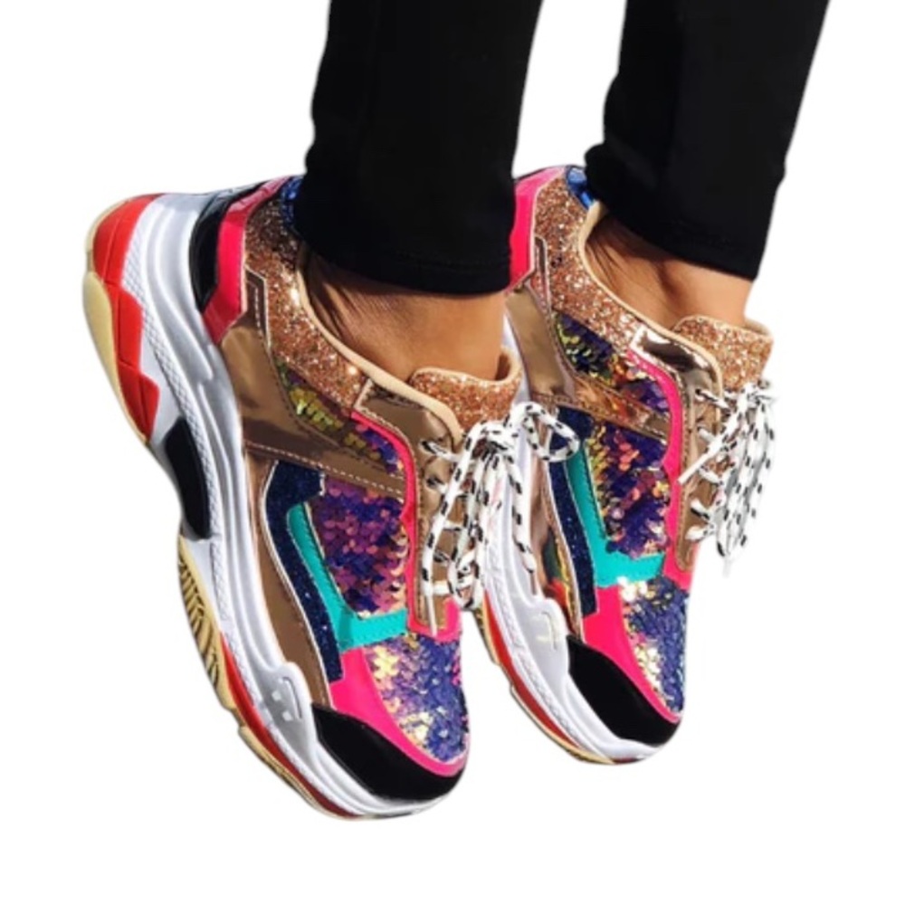 Women’s Multi-Color Fashion Chunky Sneakers